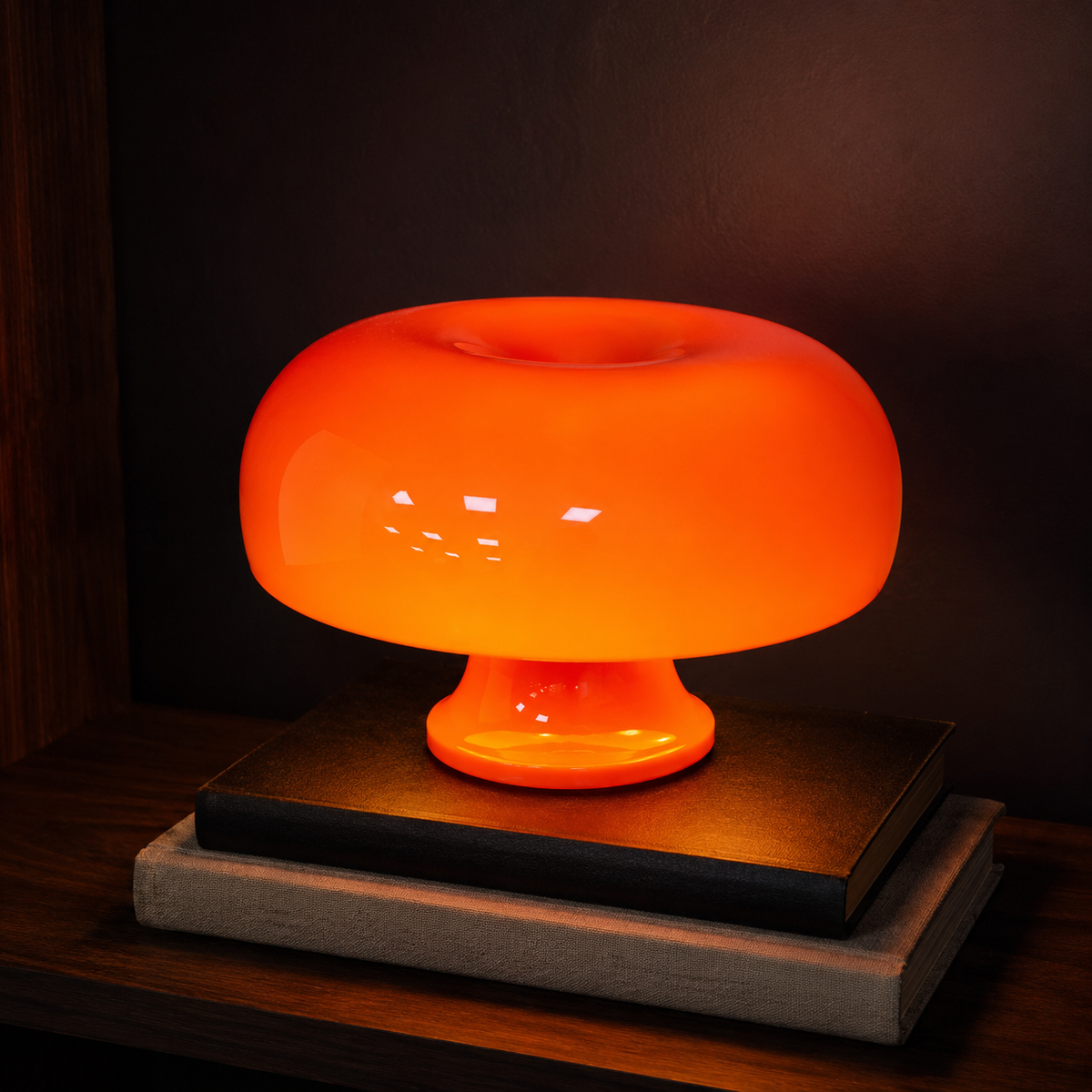Ember Oak & Co. Amber Pair Glass Dome Table Lamp Set