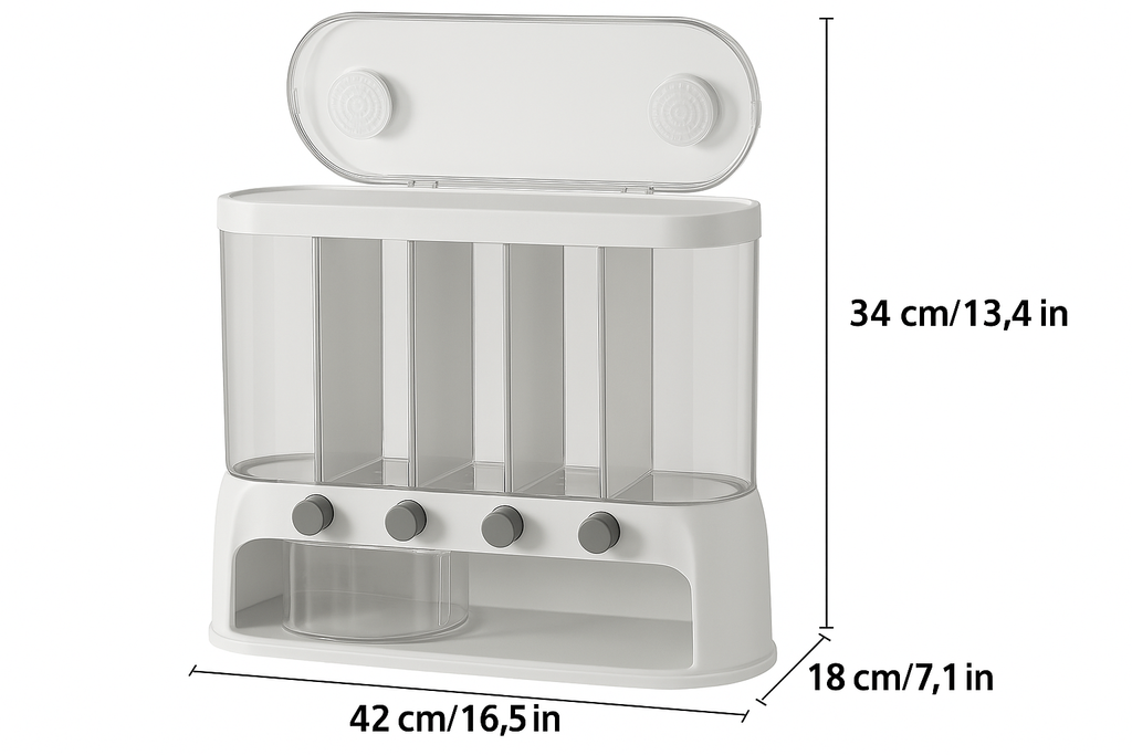Ember Oak & Co. Multi-Compartment Airtight Grain Storage Container