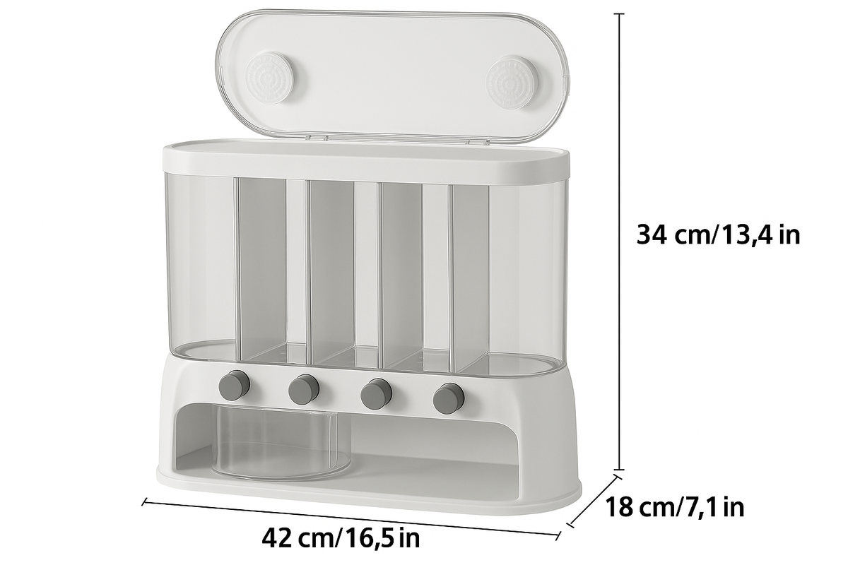 Ember Oak & Co. Multi-Compartment Airtight Grain Storage Container