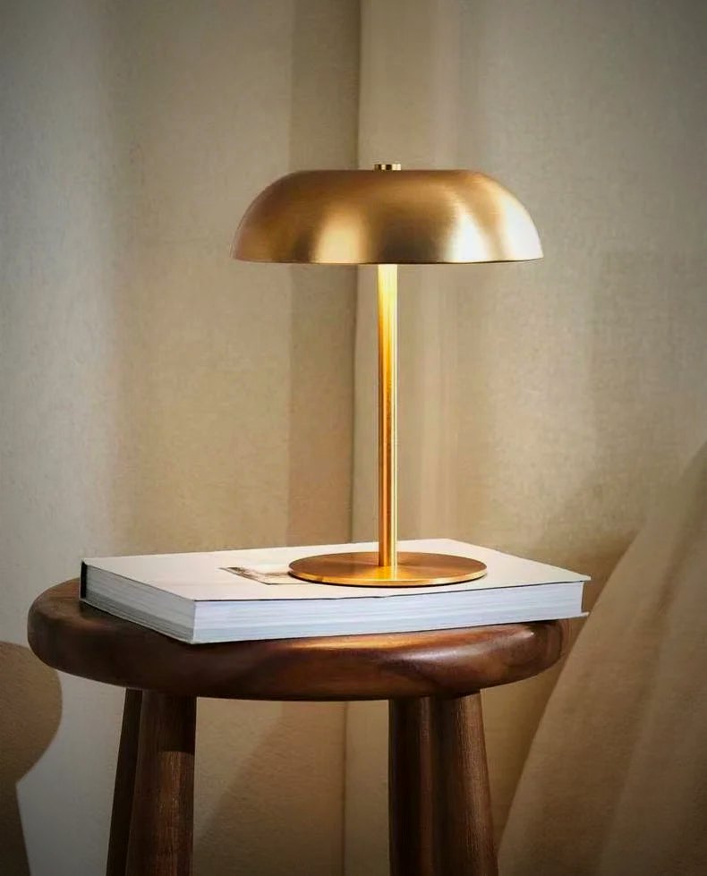 Ember Oak & Co. Sol Brushed Metal Cordless Table Lamp
