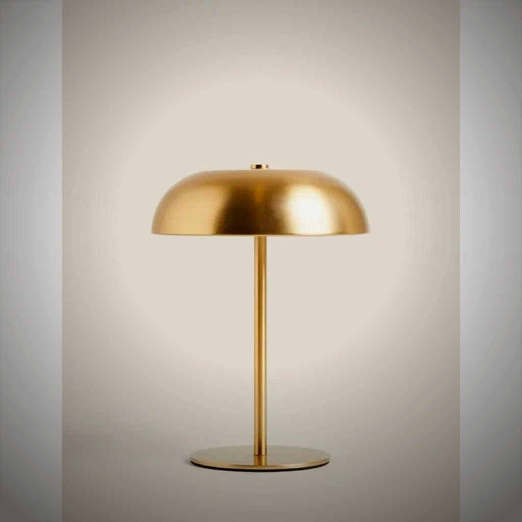 Ember Oak & Co. Sol Brushed Metal Cordless Table Lamp