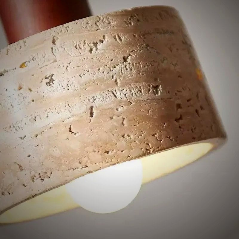 Ember Oak & Co. Cava Travertine Stone Pendant Light