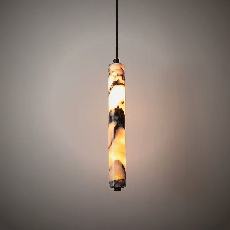 Ember Oak & Co. Stele Alabaster Dimmable Pendant Light